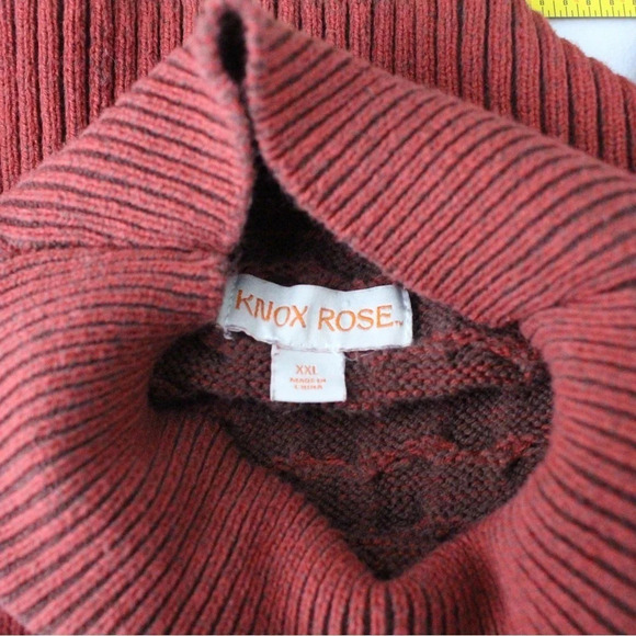 Knox Rose Red Boho Sweater - Size 2X - Cable Design - Picture 9 of 10